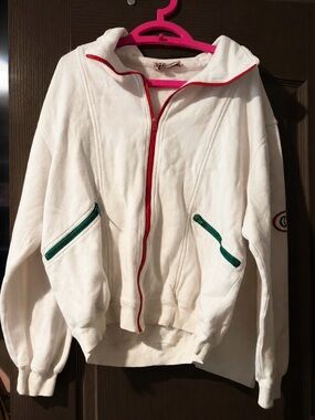 Gucci VINTAGE sport White Zip-Up Jacket unisex